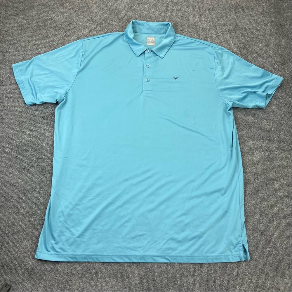 Callaway men’s Opti-Dry size XL Blue teal gold polo lightweight